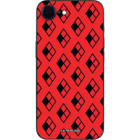 DC Comics Harley Quinn Logo Pattern iPhone 16e Skin